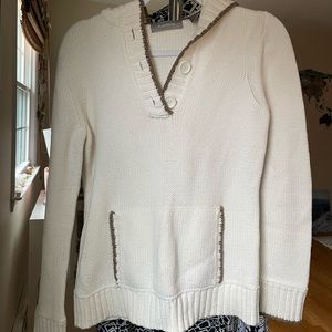 Vintage hooded cream sweater